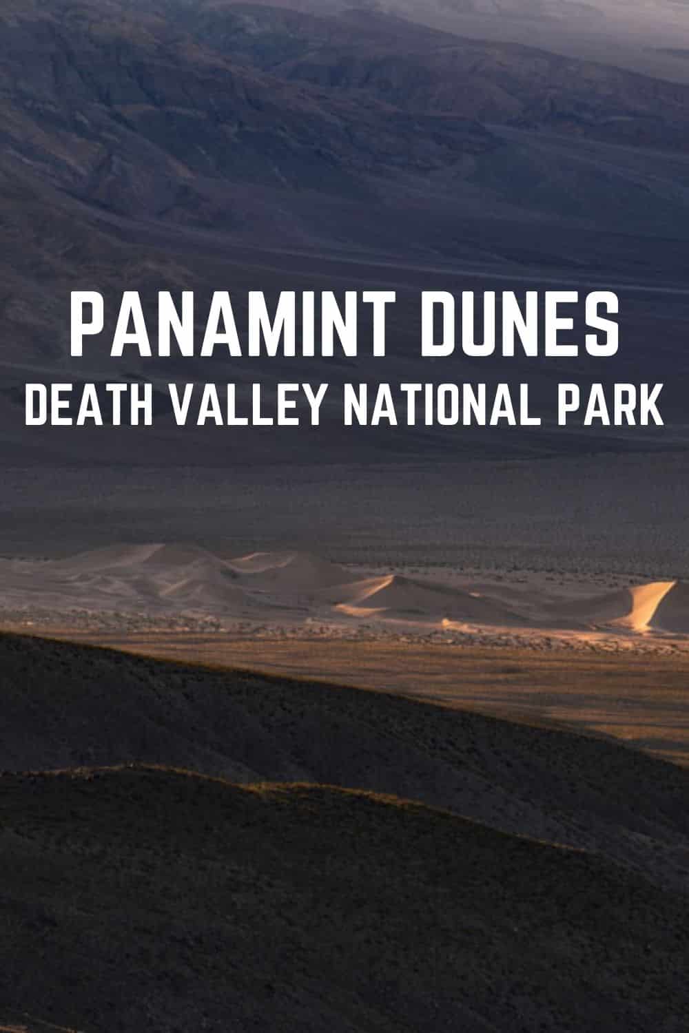 panamint dunes death valley