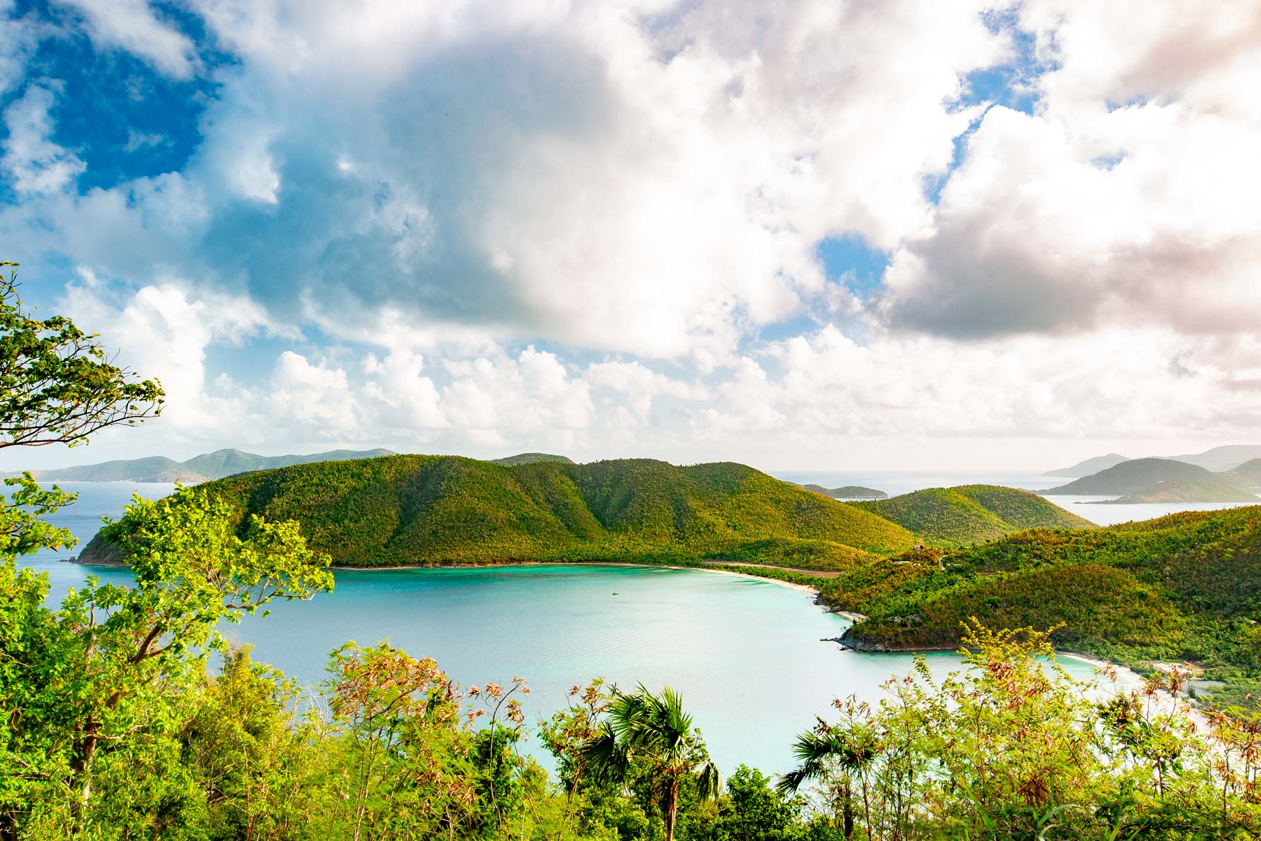 francis bay from america hill ruins virgin islands national park st john