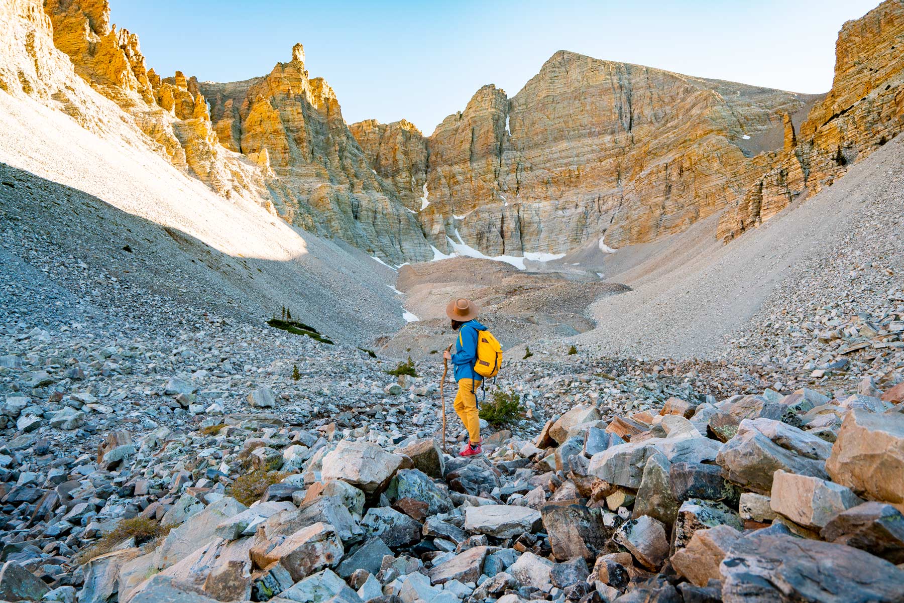 great basin national park nevada hiker glacier