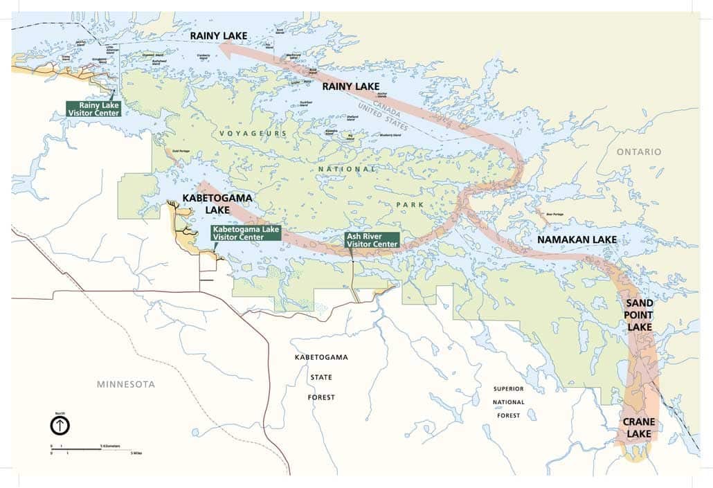 voyageurs national park map